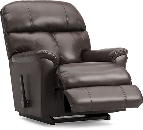 La Z Boy Reed Brown Leather Rocker Recliner Rooms To Go