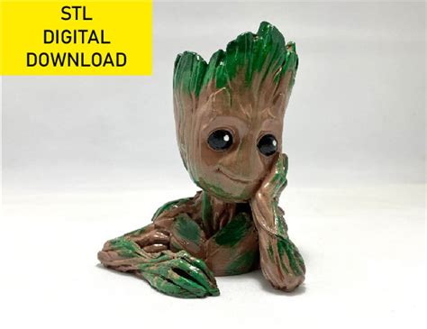 Baby Groot Flower Pot Gardens Of The Galaxy D Printing Stl File