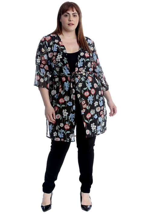 Plus Size Floral Cardigan Sweaters Patterns For Beginners Classic