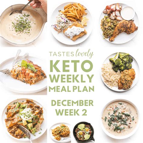 Keto Weekly Meal Plan December Week Tastes Lovely