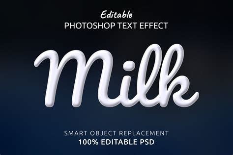 Milk Photoshop Editable Text Effect Grafik Von IYIKON Creative Fabrica