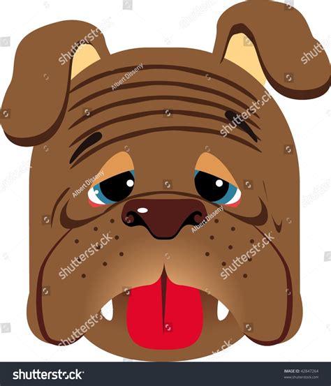 Sad Dog Face Stock Vector 42847264 - Shutterstock