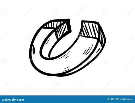 Magnet Doodle Icon Vector With Hand Draw Stock Illustration