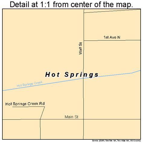 Hot Springs Montana Street Map 3037825