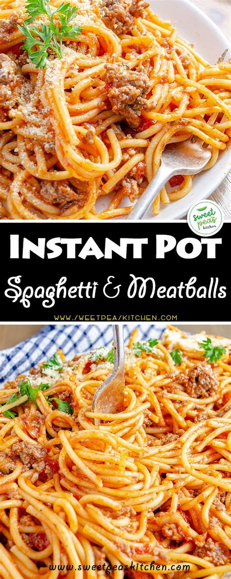 Instant Pot Spaghetti and Meatballs | Recipe | Instant pot spaghetti ...