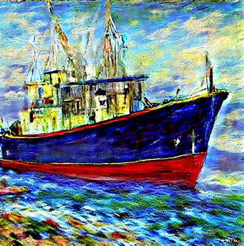 Alaska Fishing Boat Digital Art By Hiroshi Yoshido Fine Art America