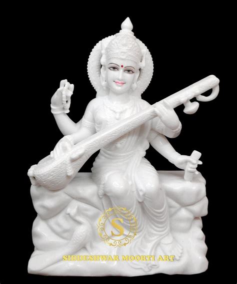 Hindu Multicolor Marble Saraswati Statue For Worship At Rs 125000 In