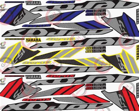 STIKER STRIPING LIS LES BODY MOTOR YAMAHA AEROX VVA 155 2017 VARIASI