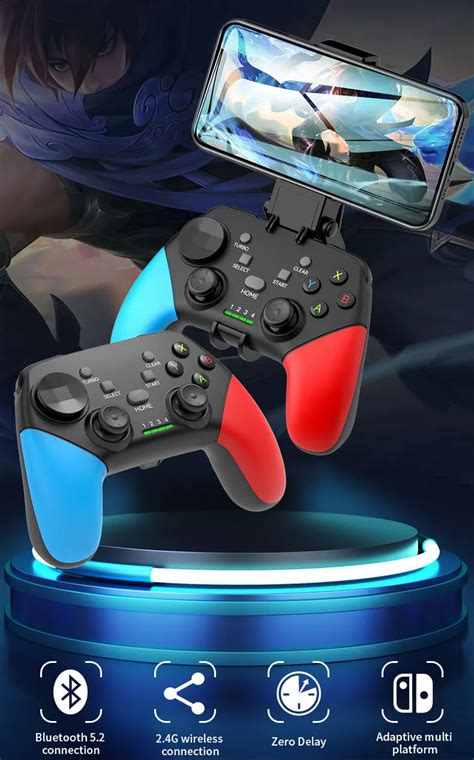 Беспроводной игровой контроллер BT для Switch Pro, ПК, Android, IOS ...