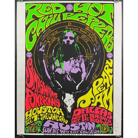 Auction Red Hot Chili Peppers Pearl Jam Texas Kozik Signed St Edition Near Mint