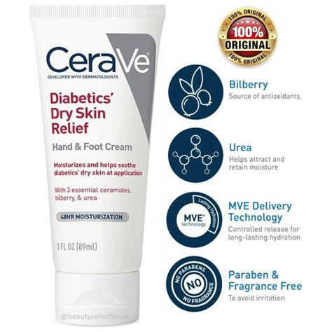 Cerave Diabetics Dry Skin Relief Hand And Foot Cream 89ml Lazada Ph