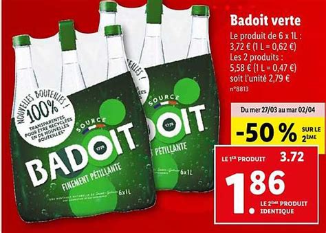 Promo Badoit Verte Chez Lidl Icatalogue Fr