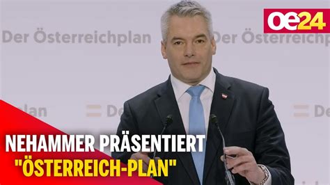 Bundeskanzler Nehammer präsentiert Österreich Plan YouTube