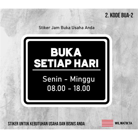 Jual Stiker Sign Buka Tiap Hari Shopee Indonesia