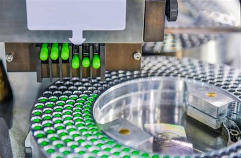 Premium Photo Green Capsule Medicine Pill Production Line Industrial