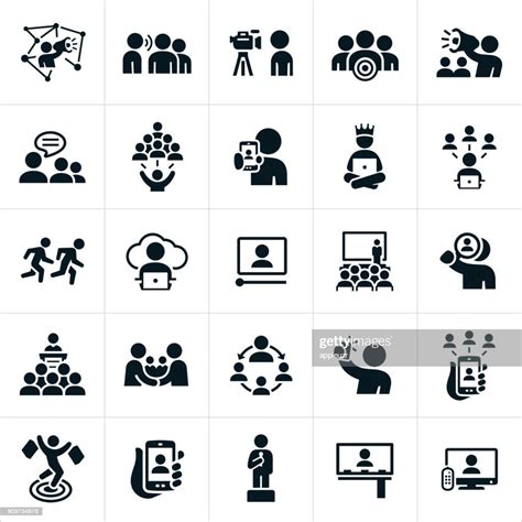 Influencer Marketing Icons High Res Vector Graphic Getty Images