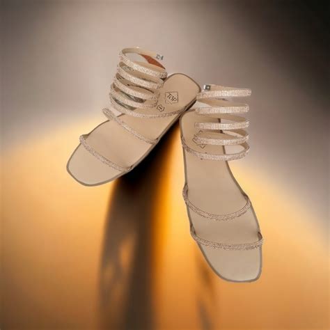 Sandalia Plana Fantasía Isteria 23500 Nude Dorado Calzaro PV24 Calzaro