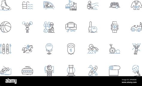 Equipment Line Icons Collection Machinery Tools Apparatus Devices