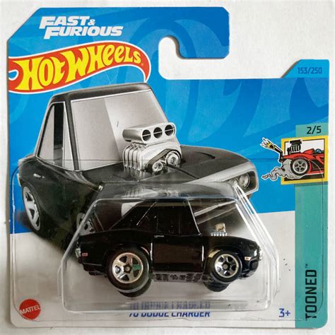 Hot Wheels Dodge Charger Tooned Black Fast Furious Scale