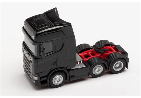 Herpa Scania CS HD 6x2 Zugmaschine Schwarz 307543 002