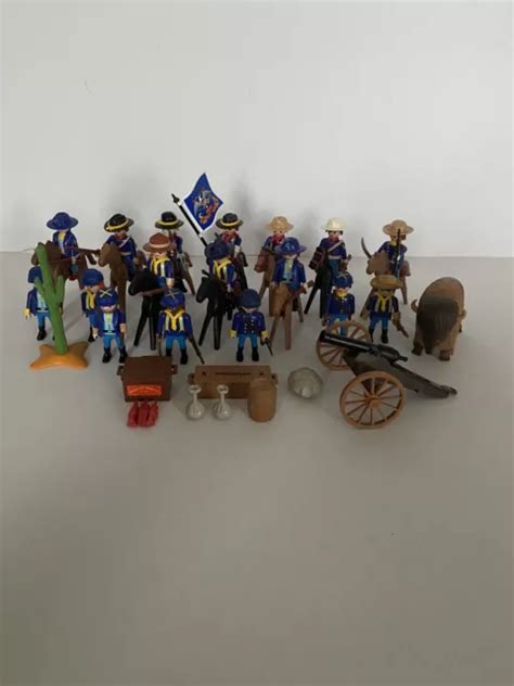 Playmobil Western Lot De Soldats Nordistes Tuniques Bleues Eur