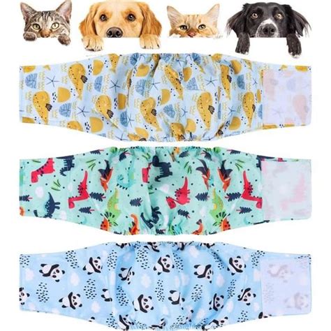 Couche Pour Chien Male Lavable Couches Pour Chiens Incontinence Bandeau