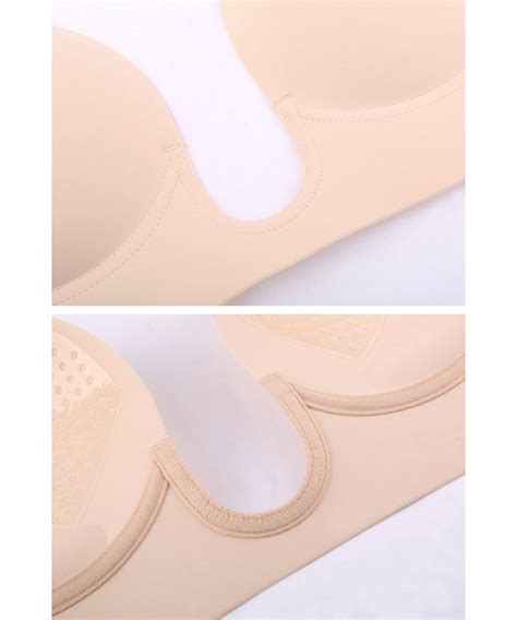 Deep U Strapless Adhesive Bra For Women Invisible Backless Silicone Bra Nude C8188RULOSQ