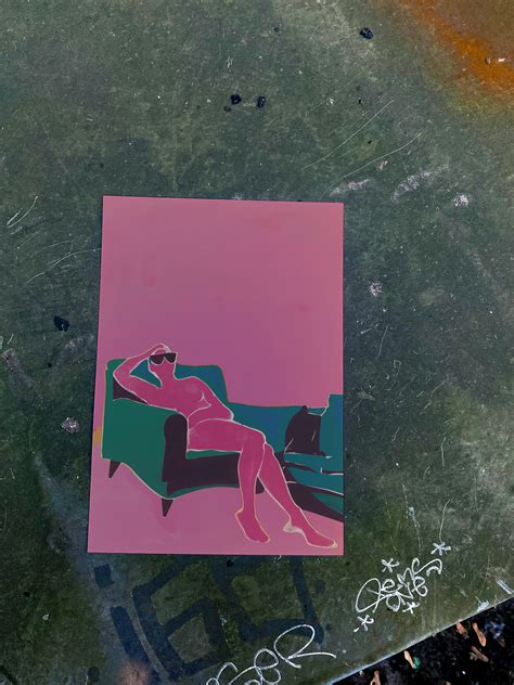 Room Wall Art Decor Poster Female Body Art Naked Trendy Retro Pink Female Body Art Retro