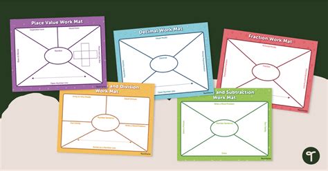 Printable Maths Mats Graphic Organisers Teach Starter