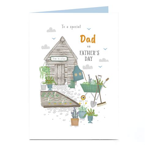 Buy Personalised Fathers Day Card Time To Relax Gardening For Gbp 1