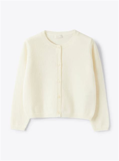 White Cashmere Cardigan Il Gufo