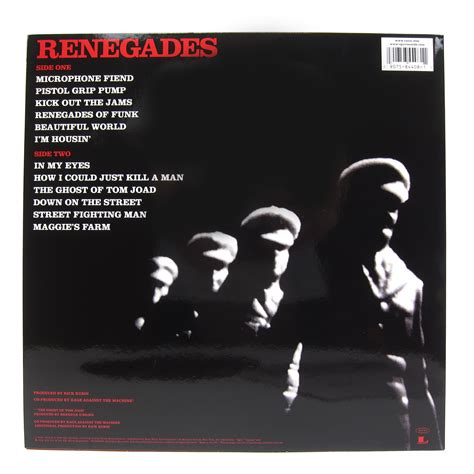 Rage Against The Machine Renegades 180g Vinyl Lp —