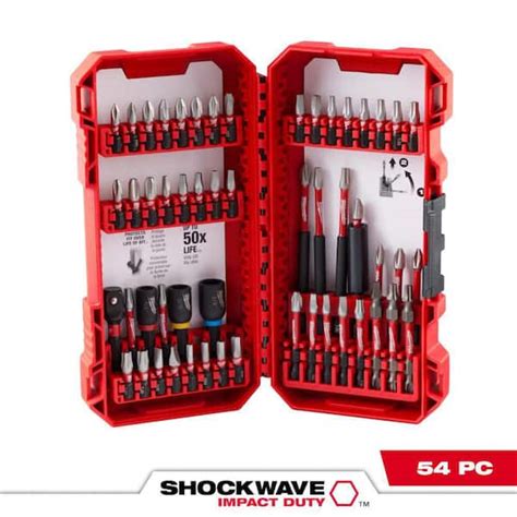 Milwaukee SHOCKWAVE Impact Duty Alloy Steel Screw Driver Bit Set 54