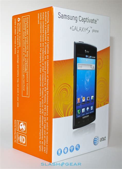 At T Samsung Captivate Unboxing First Impressions Slashgear