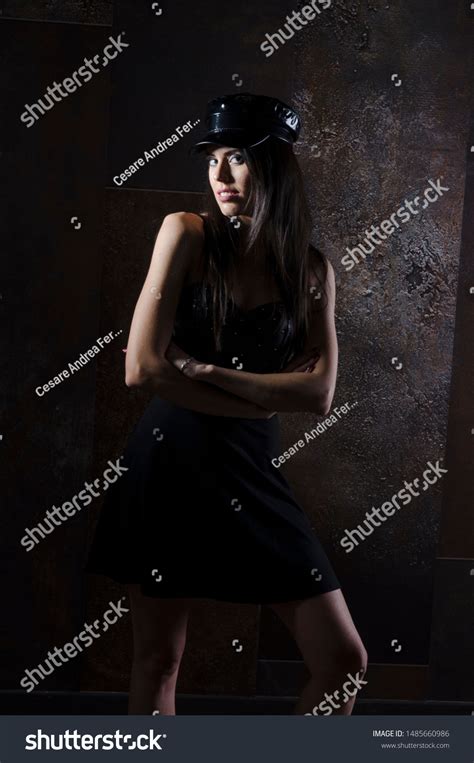 Aggressive Portrait Beautiful Brunette Girl Dark Stock Photo Shutterstock