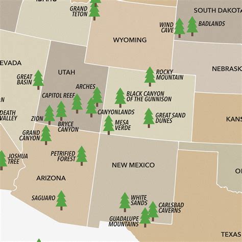 US National Parks Map Digital Download by More Than Just Parks High ...