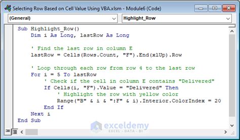 Excel Vba Select Row Based On Cell Value 3 Ways Exceldemy