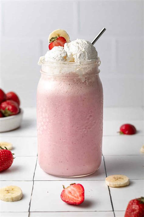 Strawberry Banana Milkshake 2 Ways Cookie Dough Diaries