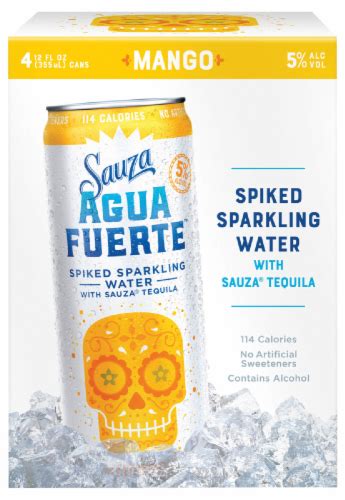 Sauza Agua Fuerte Mango Spiked Sparkling Water Cans Fl Oz