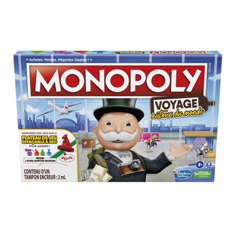 Monopoly Voyage Autour Du Monde Hasbro Gaming King Jouet Jeux De