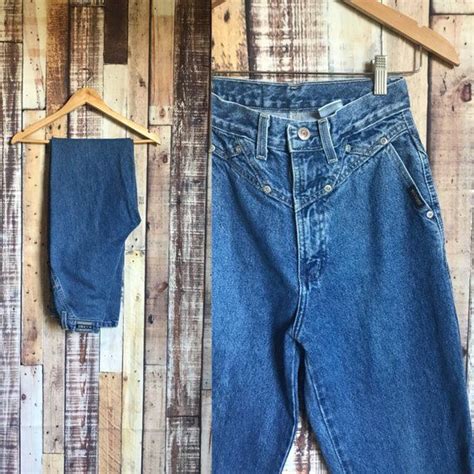 Vintage High Waist Rockies Western Jeans Vintage Blue Denim Etsy