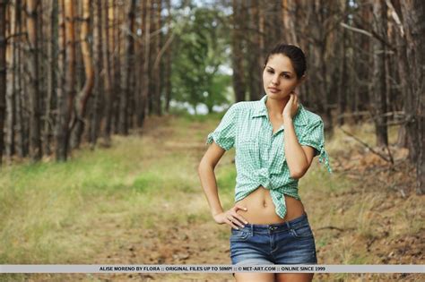 Alise Moreno Naked In A Forest Showing Her Holes 17 Photos