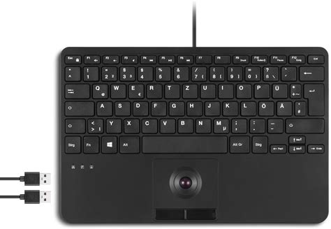 Perixx Periboard Us Wired Mini Usb Keyboard With Trackball X