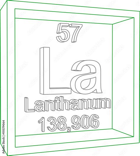 Periodic Table of Elements - Lanthanum Stock Vector | Adobe Stock