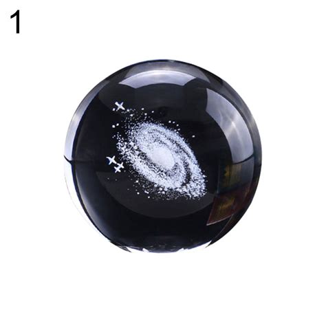 Grandest Birch Milky Way Artificial Crystal Ball Globe Galaxy Engraved