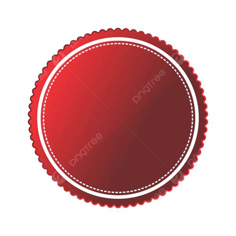 Red Circle Shape Product Badge Poster Design Banner Elements Vector