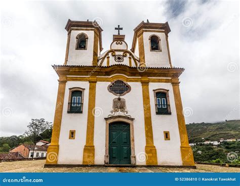 View Of A Church Of Ouro Preto In Minas Gerais Stock Photo Image Of