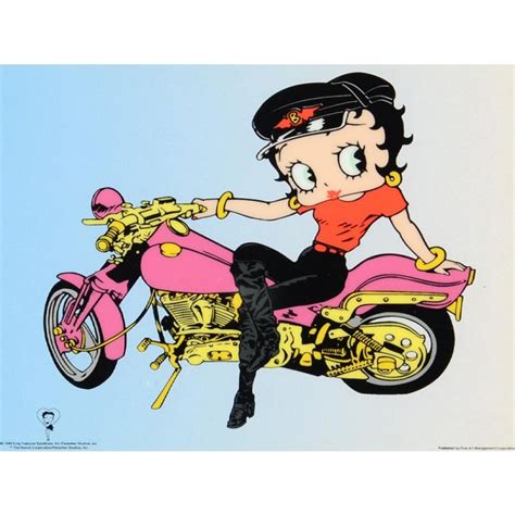 Betty Boop On Motorcycle Limited Edition 15 X 13 Custom Framed