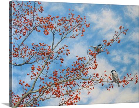 Berry Delightful Chickadees Wall Art Canvas Prints Framed Prints Wall Peels Great Big Canvas