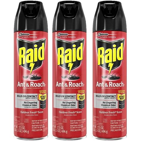 raid ant roach killer defense system outdoor fresh scent  ounce